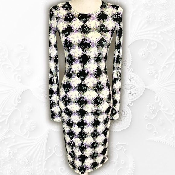 NWOT Preen By Thornton Bregazzi ‘Form’ Violet & Diamond Print Dress Size XS - Picture 8 of 15